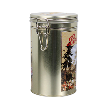 metal tin box with hinge for foods packaging